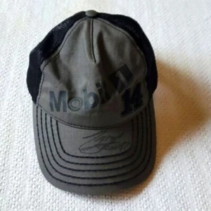 Chase Nascar Mobil 1 Embroidered Graphic Signed Tony Stewart Black BaseBall Cap - Picture 1 of 8