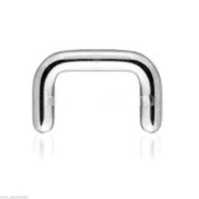 Septum Nose Retainer Staple Steel 12 Gauge 1/4"  - Image 1 of 3
