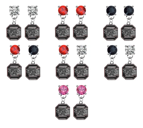 South Carolina Gamecocks Crystal Bling Earrings Stud Post Dangle - Pick Colors Cover