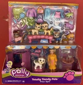 RARO!!! Juego Polly Pocket Totally Trendy Pets Paw Spa 2006 Mattel nunca usado - Imagen 1 de 9