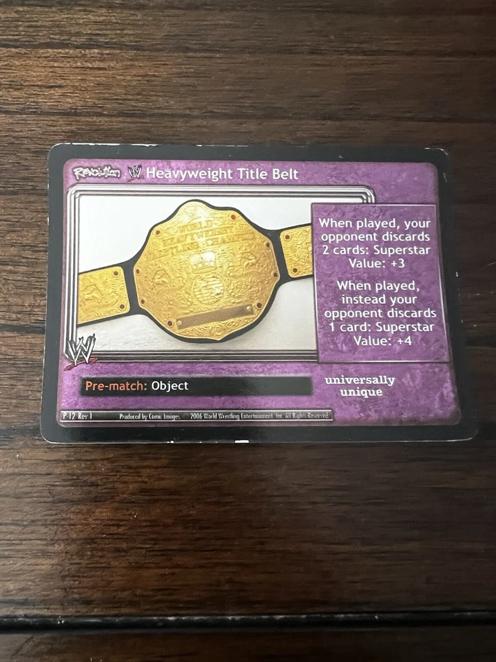 WWE Raw Deal Revolution Heavyweight Title Belt Foil CCG  - Image 1 of 1