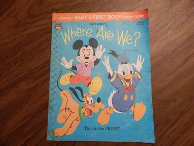 Vintage Walt Disney Where Are We?, Baby's First Book. 1970, A Book of Opposites - Image 1 of 4