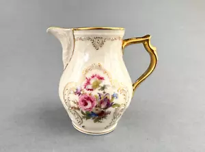 Vintage Rosenthal Diplomat Sanssouci Elfenbein Goldrand Floral Milchkännchen 3 3/4" 6oz Neu aus altem Lagerbestand - Bild 1 von 7