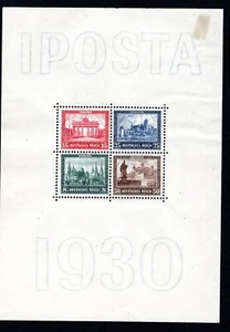 GERMAN REICH 1930 EXHIBITION IPOSTA BLOCK MI 446 - 499 B1 GOOD CONDITION - Picture 1 of 3