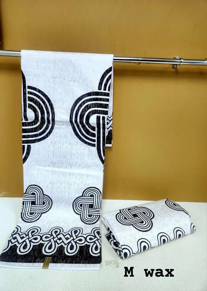 Tela Ankara Blanco y Negro Calidad Foto 1 de 1