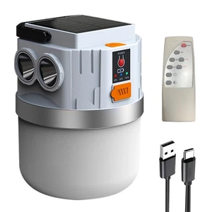 Solar LED Lantern Torch Lamp Camping Tent Light USB Rechargeable Hiking Outdoor - Picture 1 of 14