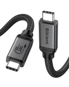 Silkland USB4 V2.0 Thunderbolt 5 Kabel 3M 80Gbps 240W Dual 8K MacBook SSD - Bild 1 von 12