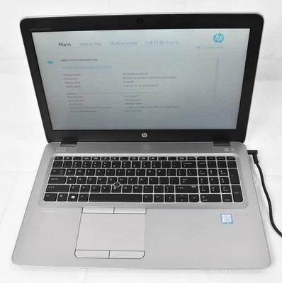 Portátil HP EliteBook 850 G4 i5-7200U 2,5 GHz 8 GB 256 GB SSD sin sistema operativo puerto Ethernet defectuoso Foto 1 de 4