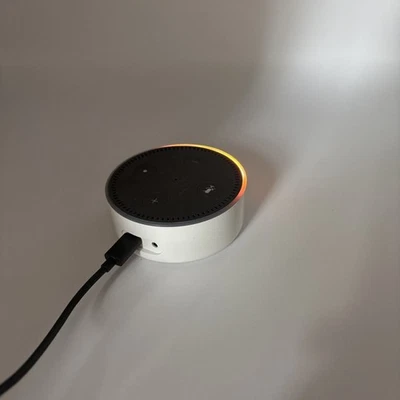 Amazon RS03QR Echo Dot 2nd Generation Smart Speaker with USB Cable And Plug. - Image 1 of 4