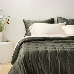 Trapunta Rayon di Bamboo - King - Verde Oliva Scuro - Foto 1 di 3