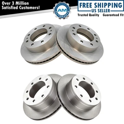 Front & Rear Disc Brake Rotor Kit Set of 4 for GM Van Pickup Truck New - Image 1 of 4