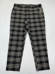 NYCC New York Clothing Co Pants Women’s 16 Black Plaid 36x27” Ankle Pant NWT - Picture 1 of 7