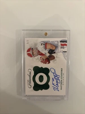 2018 Flawless Collegiate Matthew Stafford Emerald Auto Georgia Bulldogs 5/5 - Image 1 of 2