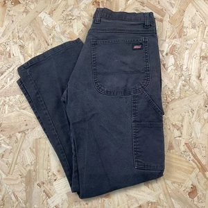 Pantalones de mezclilla de carpintero pesados negros desteñidos genuinos vintage de Dickies 32x30 - Imagen 1 de 6