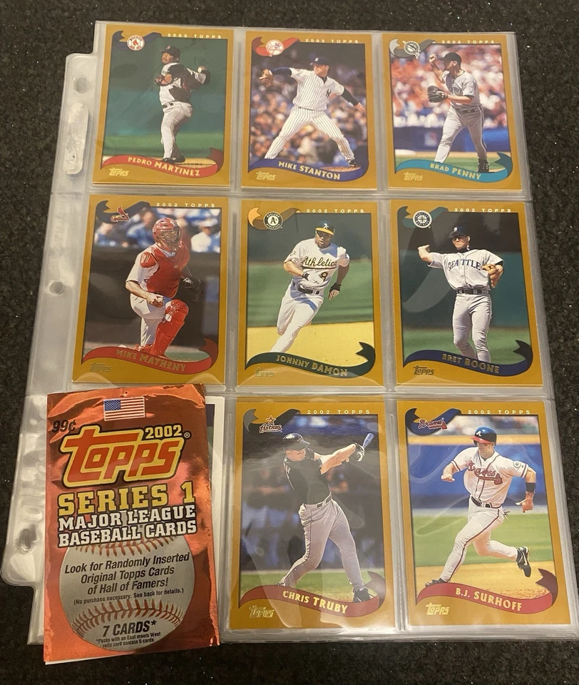 Juego completo Topps Baseball Series 1 2002 #1-365 en páginas + 3 Xtra Barry Bonds Foto 1 de 4