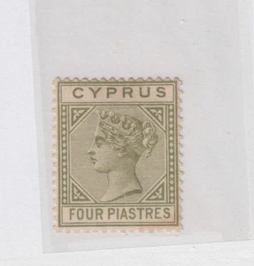 CYPRUS #23b 4piastre Queen Victoria hinged MINT vf - Picture 1 of 2