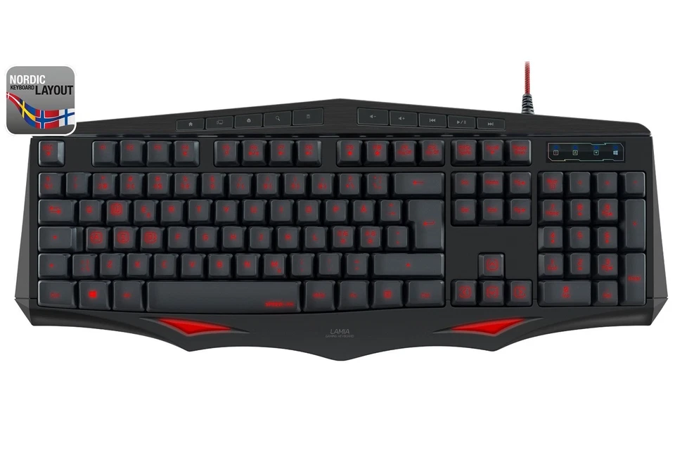 Speedlink LAMIA USB Gaming Tastatur LED SWE NO FIN DNK Nordic Keyboard-Layout - Bild 1 von 3