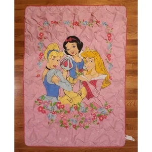 Vintage Disney Prinzessin Kleinkind Bettdecke 38" x 53" Decke Quilt Kinder Bettwäsche - Bild 1 von 11
