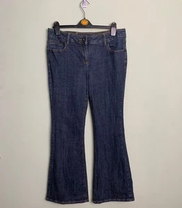 Womens Kitty Kick Flare Vintage South Denim Jeans Dark Blue Size 14R - Picture 1 of 8