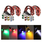 20Pcs Metal LED Indicator Light Lamp Bulb 5 Colors Dashboard Car Truck