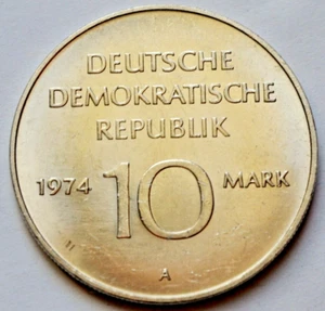 East Germany 10 mark 1974, 25th anniversary of the GDR, DDR - Picture 1 of 2
