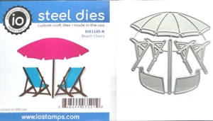 Impression Obsession Beach Chairs Metal Cutting Die Stencil DIE1185-N - Picture 1 of 2