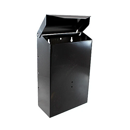 Buzón vertical de metal negro Foto 1 de 1