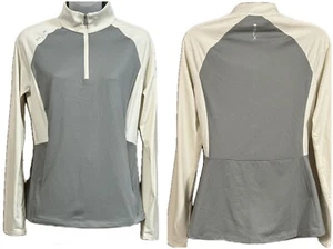 RLX Ralph Lauren Women's Golf Quarter-Zip Pullover In Gray/White S - Picture 1 of 10