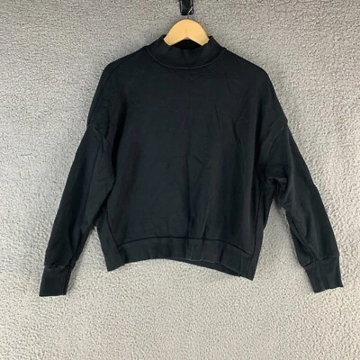 NSF Suéter Mujer P Negro Corto Manga Dolman Sudadera Activa Cápsula Giratoria Foto 1 de 4