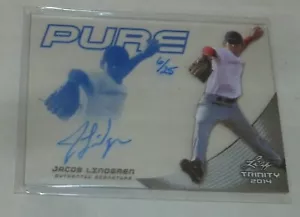 2014 Leaf PURE AUTO Autograph JACOB LINDGREN Blue #d/25 thick acetate type card - Picture 1 of 1