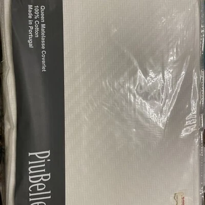 CUBIERTA MATELASSE REINA TEXTURIZADA PIUBELLE HECHA EN PORTUGAL NUEVA EN PAQUETE Foto 1 de 4