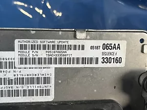 2006 CHRYSLER 300 CHARGER ENGINE ECM CONTROL MODULE P05187065AA with bracket - Picture 1 of 4