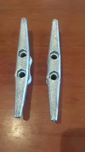 DOCK CLEAT Galvanized 6" - Lot of 2 - NEW! - hexagon mounting holes - six inches - Foto 1 di 5