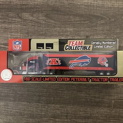 Buffalo Bills Fleer NFL Peterbilt Team Collectible Tractor Trailer 1:80 Scale - Image 1 of 2
