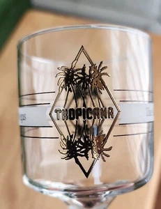 Vintage Tropicana The Island Of Las Vegas Black Gold Stem Wine Cocktail Glass - Picture 1 of 5