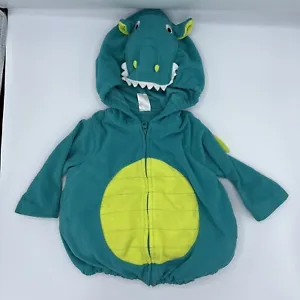 Carters Dragon Costume Hoodie Size 12 Months Green Teal Hoodie only - Picture 1 of 4