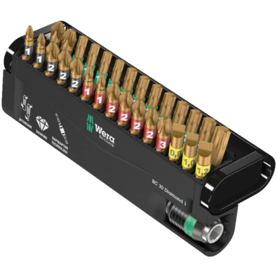 Wera Bit-Check 30 Diamond 1 Bit Set Schlitz/PH/PZD/TX 30-teiliges Bitsortiment - Bild 1 von 4
