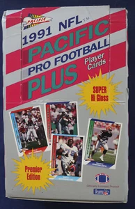 Pacific Football 1991 scatola di 24 confezioni sigillate in fabbrica 28 carte ciascuna - Foto 1 di 3