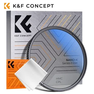 K&F Concept Circular Polarizer CPL Lens Filter 49/55/58/62/67/72/77/82mm Slim - Picture 1 of 73