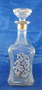 Vintage Old Fitzgerald Golden Bough Glass Decanter Bottle Partridge Pear Tree - Picture 1 of 6
