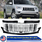 Chrome Frame W/ Black Insert Front Grille Assembly For Jeep Grand Cherokee 11-13