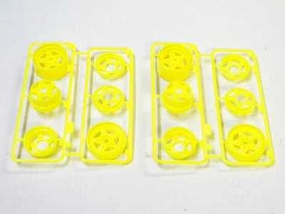 NEW TAMIYA GRASSHOPPER Wheels Front & Rear YELLOW FROG HORNET TGKG - Image 1 of 3