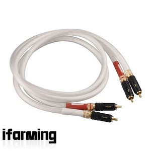 Cables de audio RCA dobles YYAUDIO 2 piezas, conductor plateado de cobre de un solo cristal - Imagen 1 de 5
