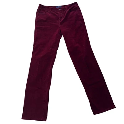 Pantalones de pana Talbots para mujer talla 8 entrepierna roja borgoña 32" recto Heritage Foto 1 de 4