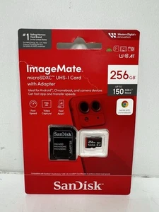 SanDisk ImageMate 256GB MicroSDXC Card w/Adapter - Brand New Factory Sealed - Picture 1 of 1