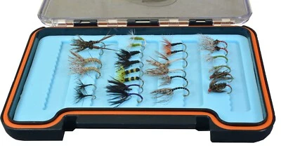 REGION FISHING 26 Pack Tenkara Flies - Assortment with silicone fly box