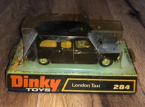 Vintage Dinky Toys 284 London Taxi Austin FX4 Black Cab Car In Original Box - Picture 1 of 11