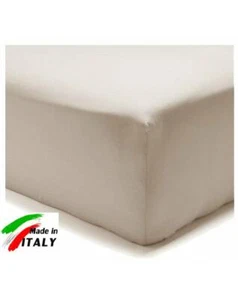 Lenzuolo Angolo con Elastici Una Piazza Prodotto Italiano Puro Cotone TORTORA - Foto 1 di 1