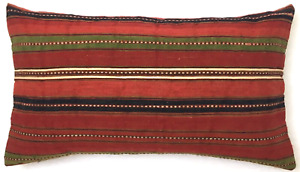 Kelim Kissen Selten Antik Nomaden Perser Jejim Handgewebt Rot Pillow Cushion
