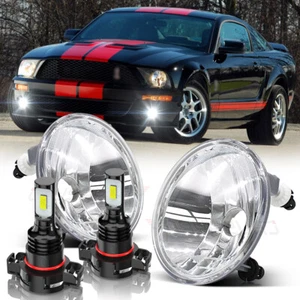 Par de luces antiniebla parachoques lámpara lente transparente repuesto para Ford Mustang 2007-2014 - Imagen 1 de 17